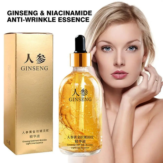 100ml /30ml Suero Facial de Ginseng dorado, esencia de Ginseng, polipéptido antiarrugas, suero Facial hidratante, cuidado de la piel