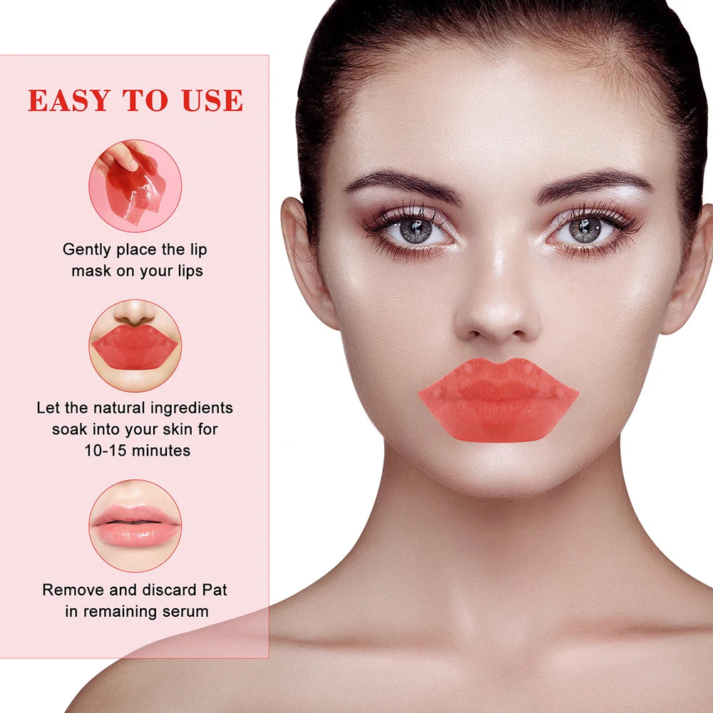 Mascarilla labial con vitamina, hidratante para la piel, mejora la sequedad, elimina la piel muerta, parches para labios