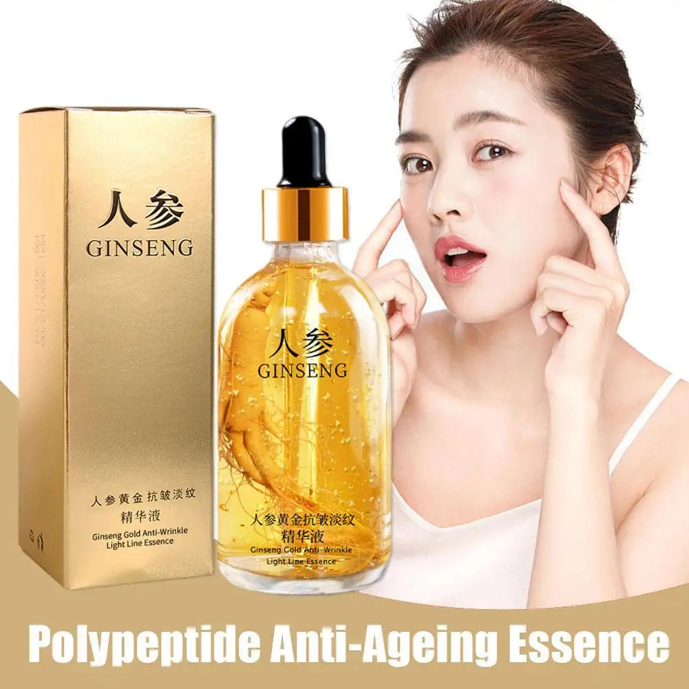 100ml /30ml Suero Facial de Ginseng dorado, esencia de Ginseng, polipéptido antiarrugas, suero Facial hidratante, cuidado de la piel